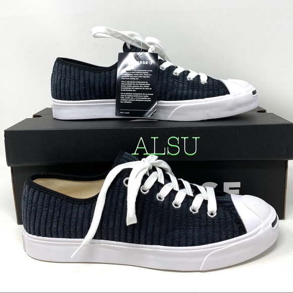 Converse Jack Purcell Low Velvet Black Casual Shoes Men's Sneakers Size 165139C - Picture 3 of 11